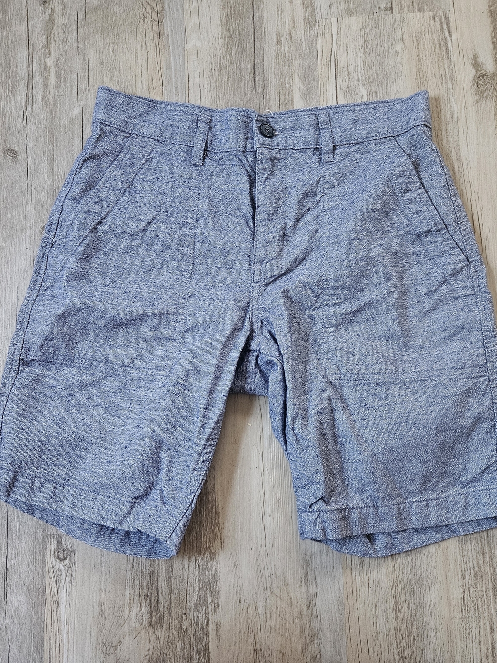 Taylor Stitch Men's Heathered Blue Recycled Cotton Causal Shorts Size 29